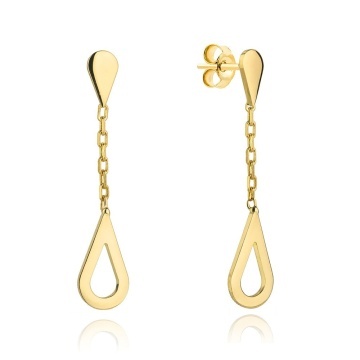 Cercei Aur 14k cu Model Lacrima