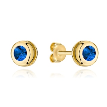 Cercei Aur 14k cu Zirconii Albastre