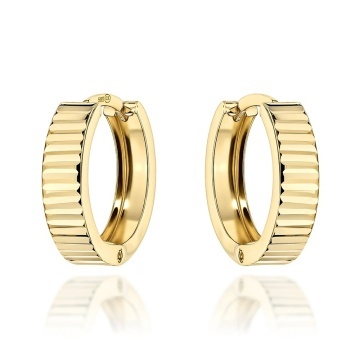 Cercei Aur 14K Rotunzi Canelura
