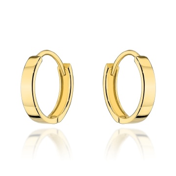 Cercei Creole Aur 14K Clasici - Eleganță Rotundă, Design Rafinat