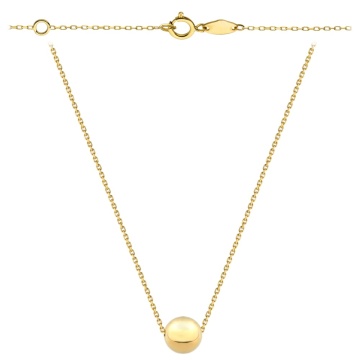 Colier Elegant cu o Bilă din Aur 46 cm + 4 cm