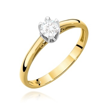 Inel Aur 14K cu Diamant de Laborator 0.15 ct
