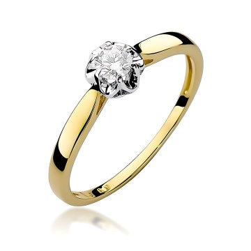 Inel Aur 14K cu Diamant de Laborator 0.15 ct