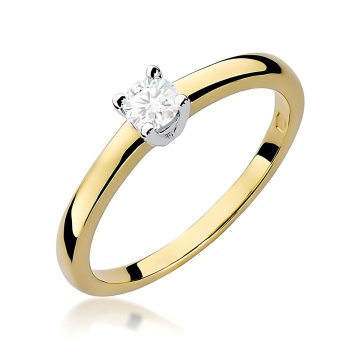 Inel Aur 14K cu Diamant de Laborator 0.20 ct