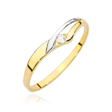 Inel Aur 14K cu Diamant Natural 0.04 ct