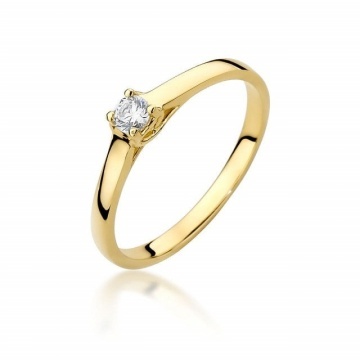 Inel Aur 14K cu Diamant Natural 0.12 ct