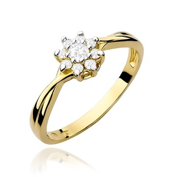 Inel Aur 14K cu Diamante de Laborator 0.22 ct
