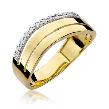 Inel Aur 14K cu Diamante Naturale 0.09 ct