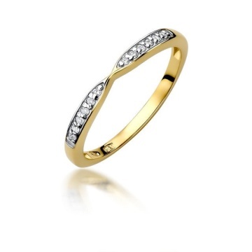 Inel Aur 14K cu Diamante Naturale 0.10 ct