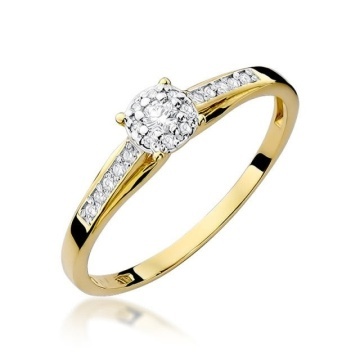 Inel Aur 14K cu Diamante Naturale 0.13 ct