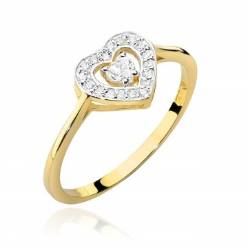 Inel Aur 14K cu Diamante Naturale 0.19 ct