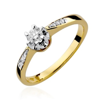 Inel Aur 14K cu Diamante Naturale 0.28 ct