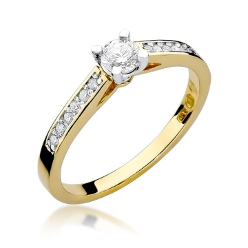 Inel Aur 14K cu Diamante Naturale 0.36 ct