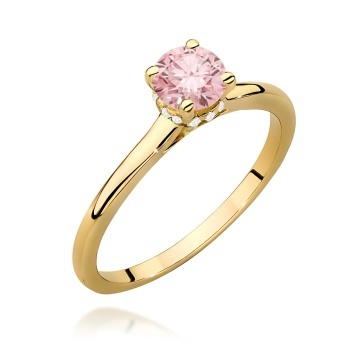 Inel Aur 14K cu Diamante Roz de Laborator 0.56 ct