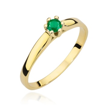 Inel Aur 14K cu Smarald 0.15 ct