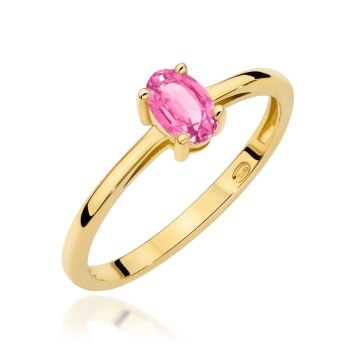 Inel Aur 14K cu Topaz Roz 0.50 ct