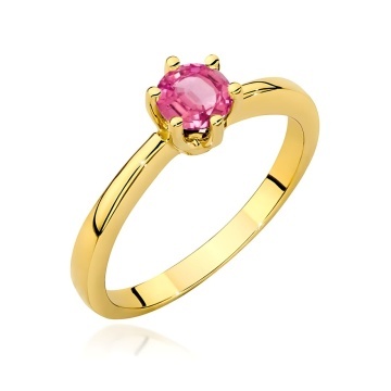 Inel Aur 14K cu Topaz Roz 0.60 ct