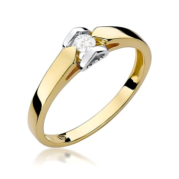 Inel Aur 9K cu Diamant de Laborator 0.10 ct