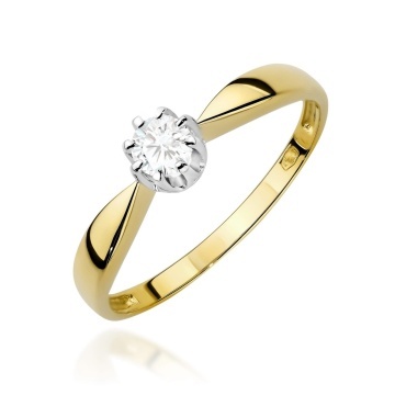 Inel Aur 9K cu Diamant de Laborator 0.15 ct