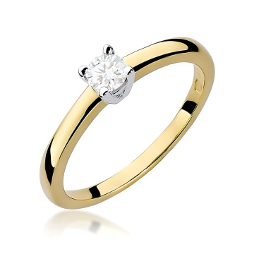 Inel Aur 9K cu Diamant de Laborator 0.25 ct