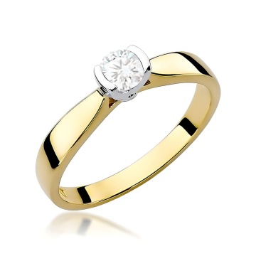 Inel Aur 9K cu Diamant de Laborator 0.25 ct