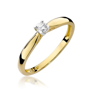 Inel Aur 9K cu Diamant Natural 0.10 ct