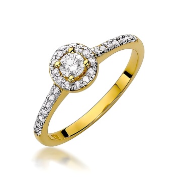 Inel Aur 9K cu Diamante de Laborator 0.28 ct
