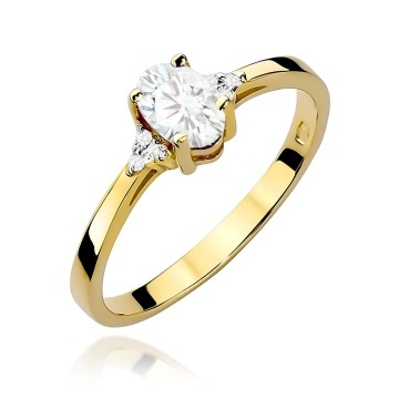 Inel Aur 9K cu Diamante de Laborator 0.45 ct