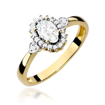 Inel Aur 9K cu Diamante de Laborator 0.50 ct