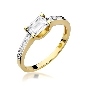 Inel Aur 9K cu Diamante de Laborator 0.63 ct