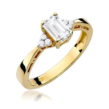 Inel Aur 9K cu Diamante de Laborator 0.63 ct