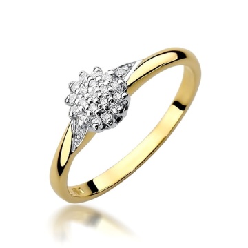 Inel Aur 9K cu Diamante Naturale 0.11 ct