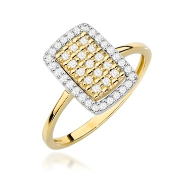 Inel Aur 9K cu Diamante Naturale 0.27 ct