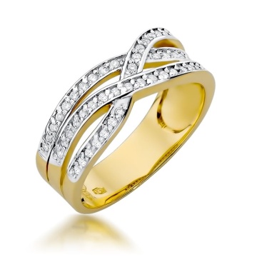 Inel Aur 9K cu Diamante Naturale 0.27 ct