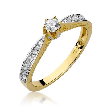 Inel Aur 9K cu Diamante Naturale 0.30 ct