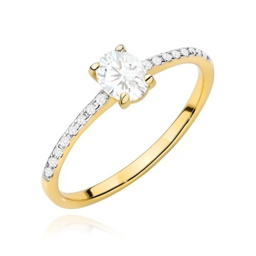 Inel Aur 9K cu Diamante Naturale 0.38 ct