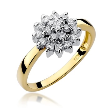 Inel Aur 9K cu Diamante Naturale 0.40 ct