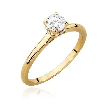 Inel Aur 9K cu Diamante Naturale 0.46 ct