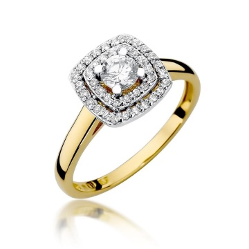 Inel Aur 9K cu Diamante Naturale 0.50 ct