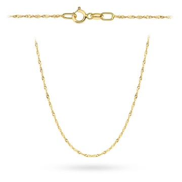 Lanț Aur 14K Împletitură Singapore 40 cm