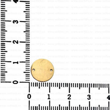 Link din aur 14k - pentru bratara - banut 12mm
