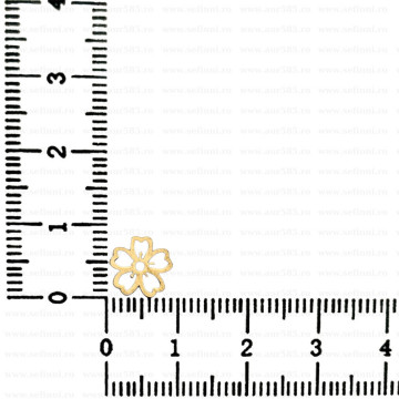 Link din aur 14k - pentru bratara - floricica
