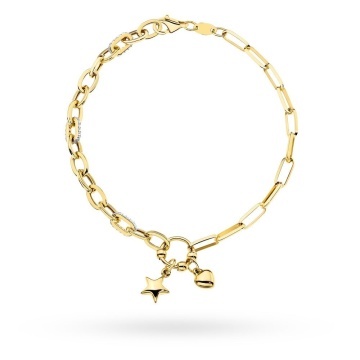 Brățară Aur 14K cu Zirconii, Stea și Inimă - Eleganță Românească