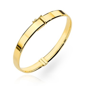 Brățară Fixă Ovală Aur 14K Elegantă pentru Femei