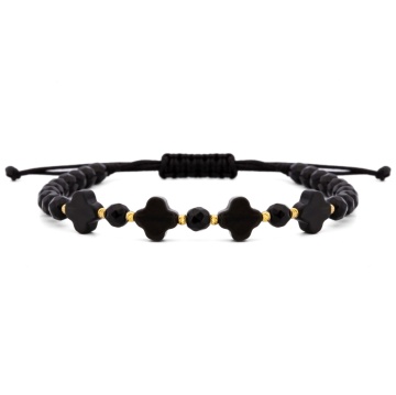 Bratara Onix Cross cu bile din AUR 14K