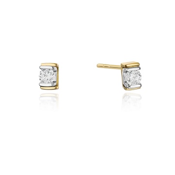 Cercei Aur 14K cu Diamant Natural 0.10 ct