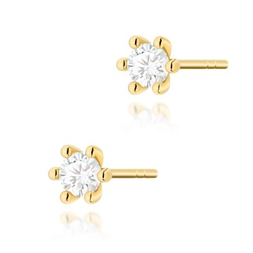 Cercei Aur 14K cu Diamant Natural 0.15 ct