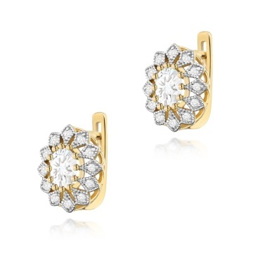 Cercei Aur 14K cu Diamante de Laborator 0.61 ct