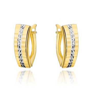 Cercei Aur 14k cu Model si Zirconii