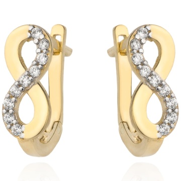 Cercei Infinit Aur 14K cu Zirconiu